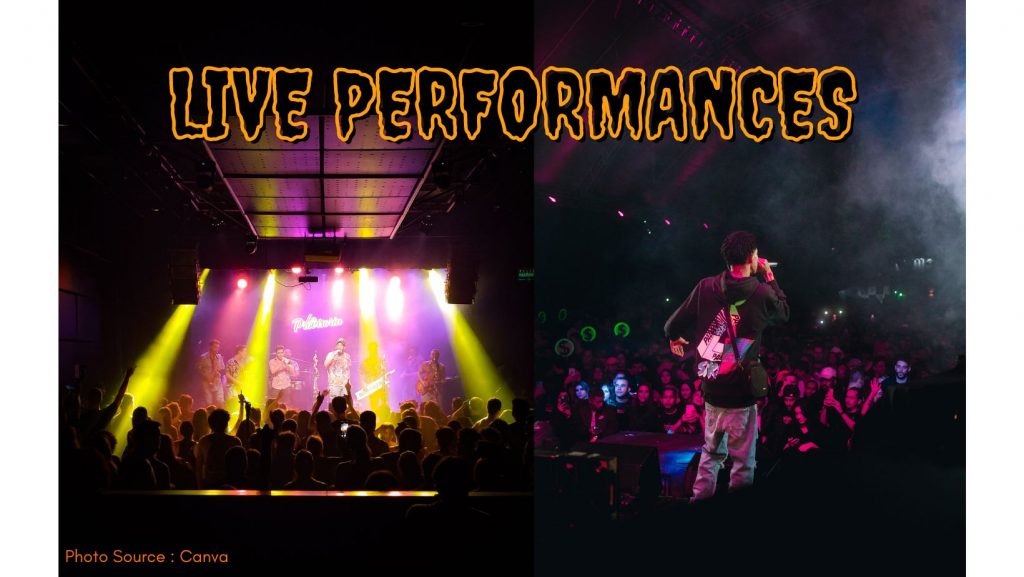 Live Spooktacular performances and a solo performer