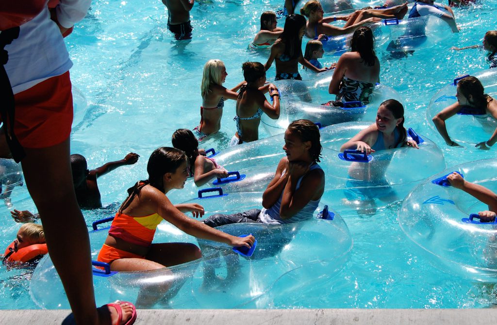 People in the waterpark. Summer Adventures in Katy and Houston Area