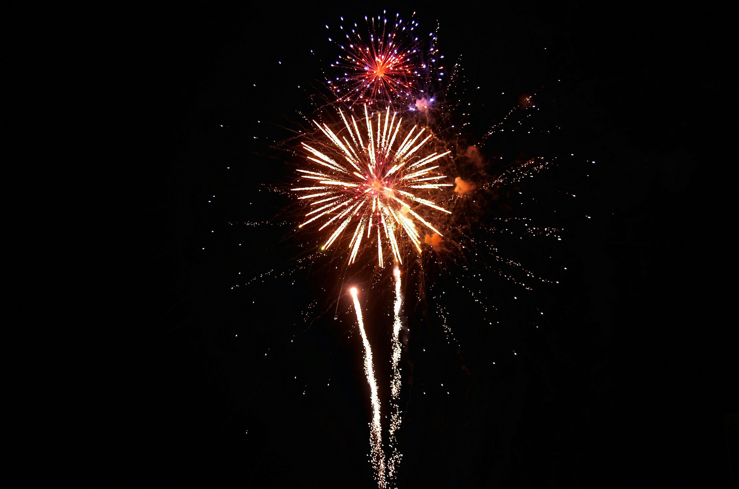 Fourth of July fireworks over a Texas neighborhood